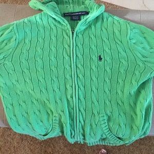 Green polo hooded sweater